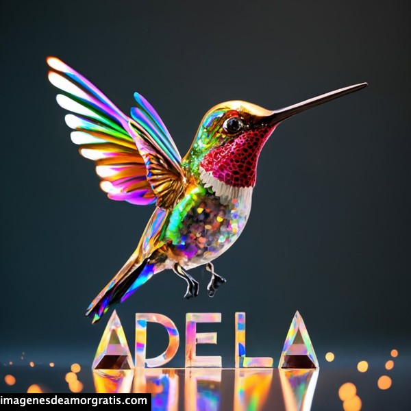 imagenes nombres 3d colibrí adela