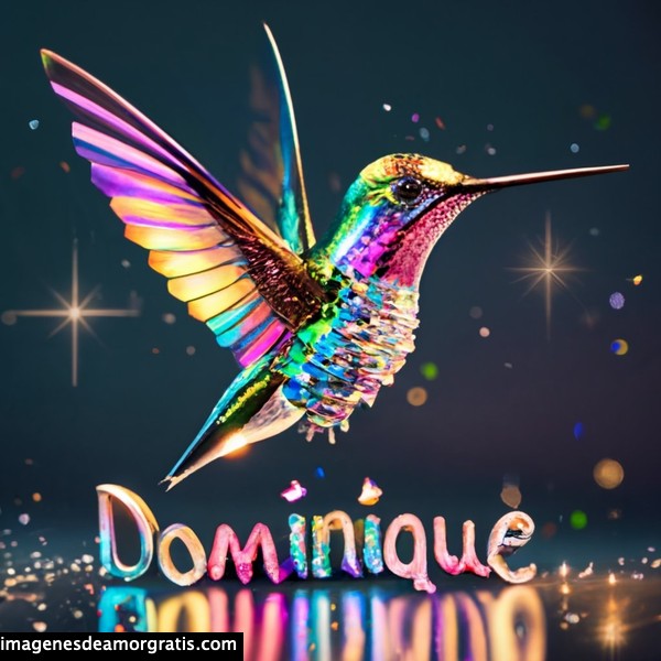 imagenes nombres 3d colibrí dominique