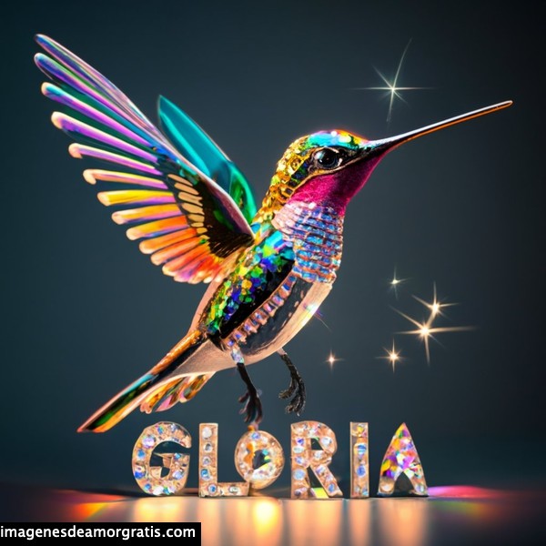 imagenes nombres 3d colibrí gloria
