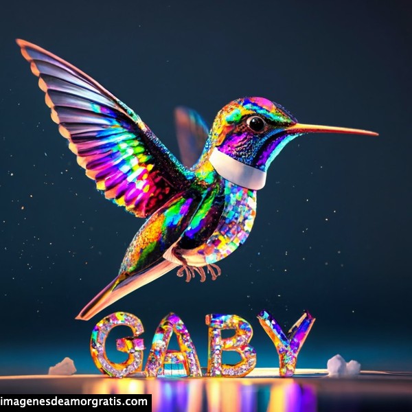 imagenes nombres 3d colibrí gaby