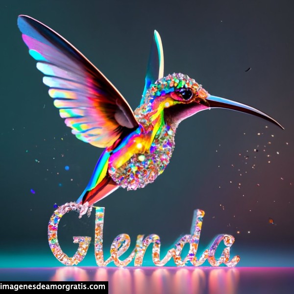 imagenes nombres 3d colibrí glenda
