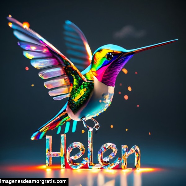 imagenes nombres 3d colibrí helen