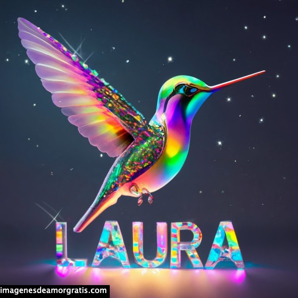 imagenes nombres 3d colibrí laura