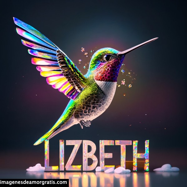 imagenes nombres 3d colibrí lizbeth