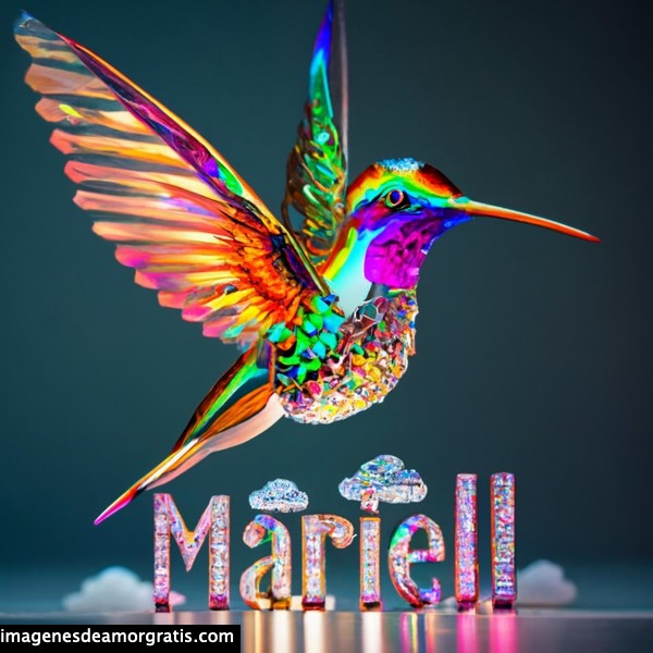 imagenes nombres 3d colibrí mariel