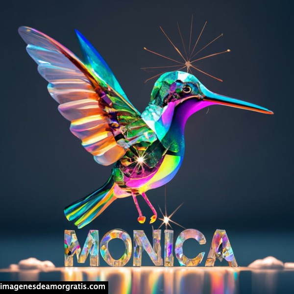 imagenes nombres 3d colibrí monica