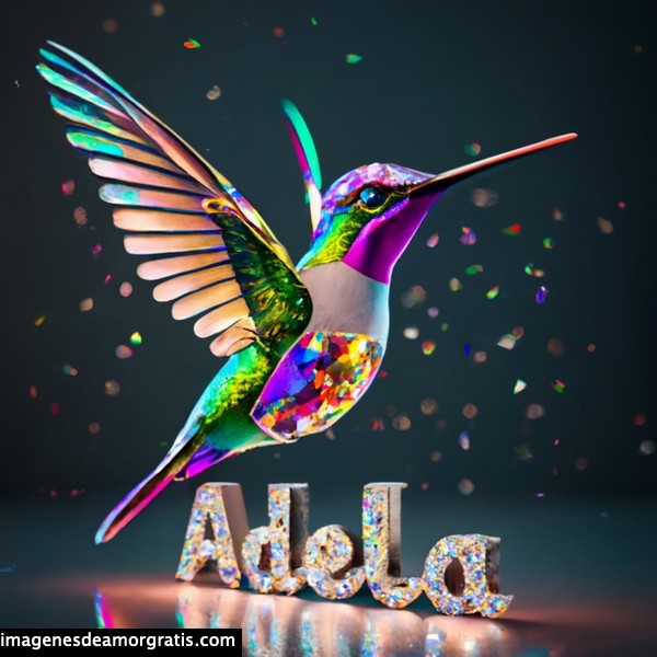 imagenes nombres 3d colibrí adela