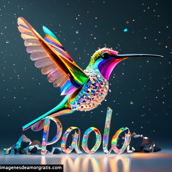 imagenes nombres 3d colibrí paola