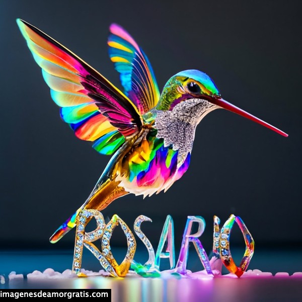 imagenes nombres 3d colibrí rosario