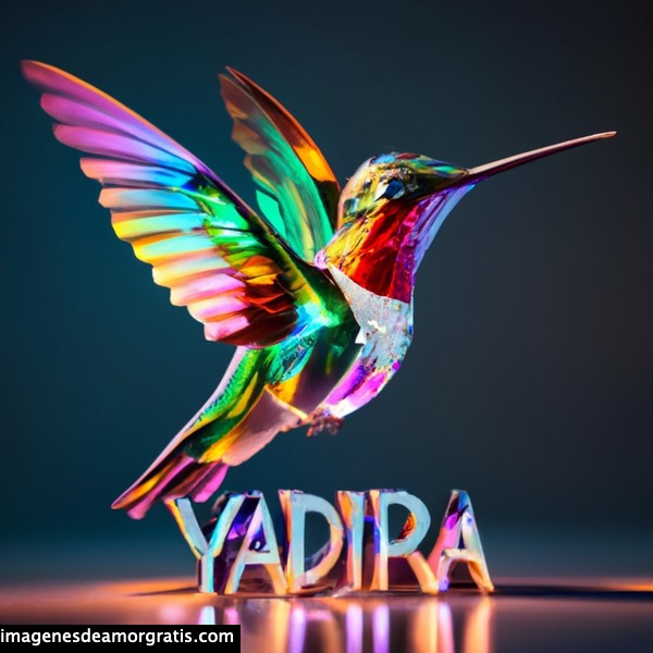 imagenes nombres 3d colibrí yadira