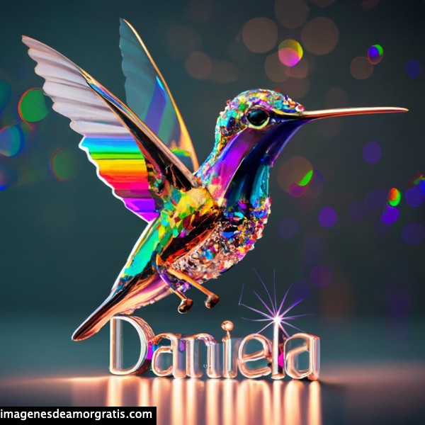imagenes nombres 3d colibrí daniela