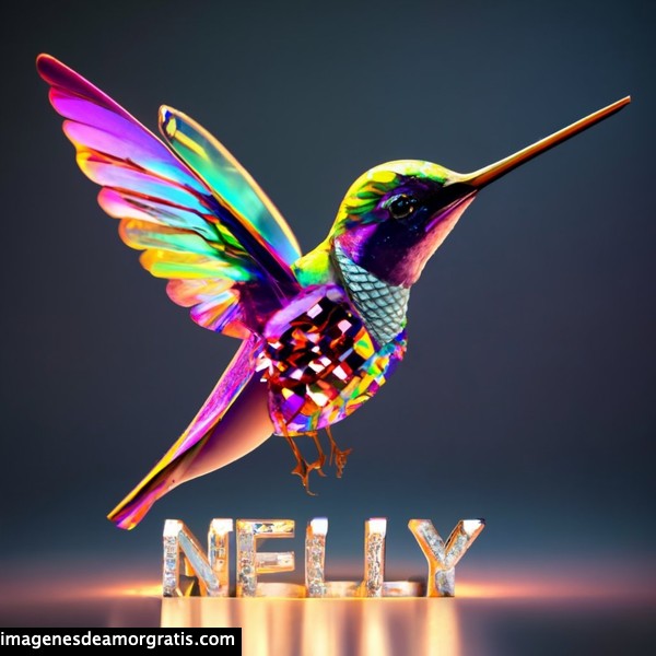 imagenes nombres 3d colibrí nelly