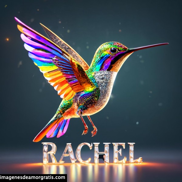 imagenes nombres 3d colibrí rachel