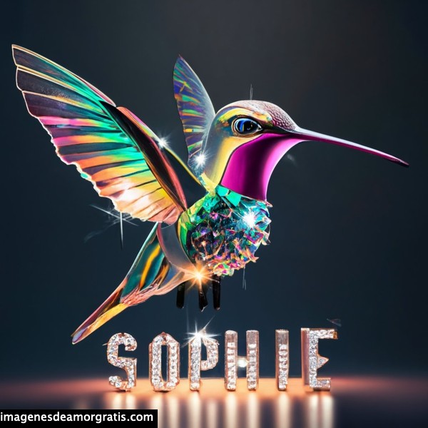 imagenes nombres 3d colibrí sophie