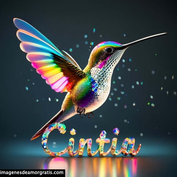 imagenes nombres 3d colibrí cintia