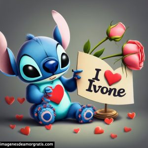 imagenes de te amo nombre 3d con stitch san valentin gratis