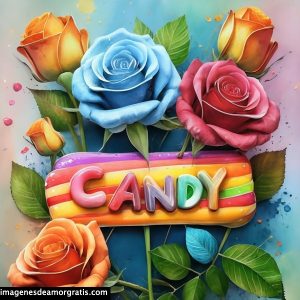 imagenes con nombre 3d flores de colores gratis candy