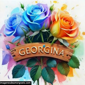 imagenes con nombre 3d flores de colores gratis georgina