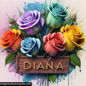 imagenes con nombre 3d flores de colores gratis diana
