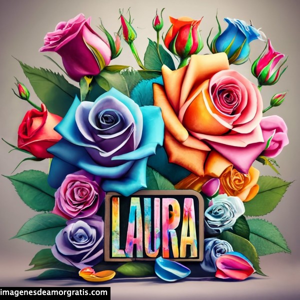 imagenes con nombre 3d flores de colores gratis laura