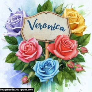 imagenes con nombre 3d flores de colores gratis veronica