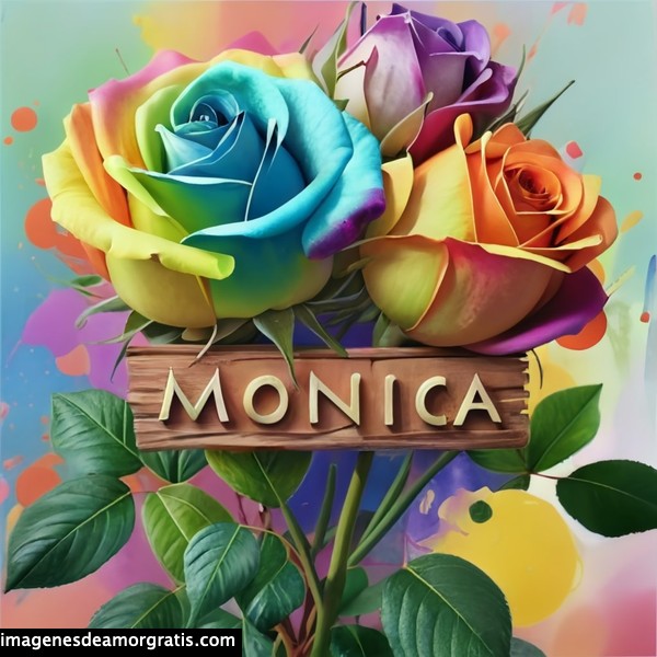 imagenes con nombre 3d flores de colores gratis monica
