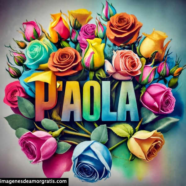 imagenes con nombre 3d flores de colores gratis paola