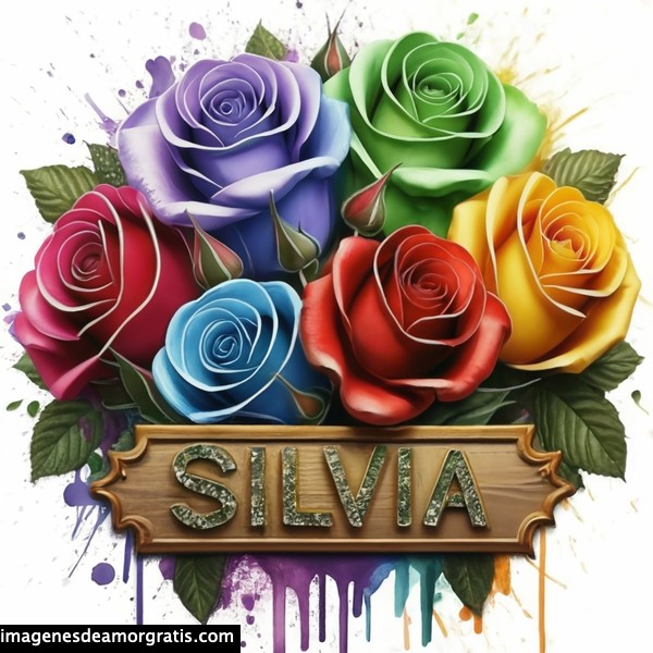 imagenes con nombre 3d flores de colores gratis silvia