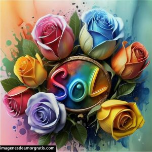 imagenes con nombre 3d flores de colores gratis sol