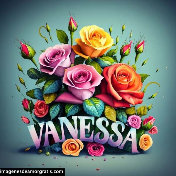 imagenes con nombre 3d flores de colores gratis vanessa