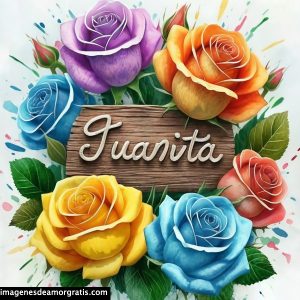 imagenes con nombre 3d flores de colores gratis juanita